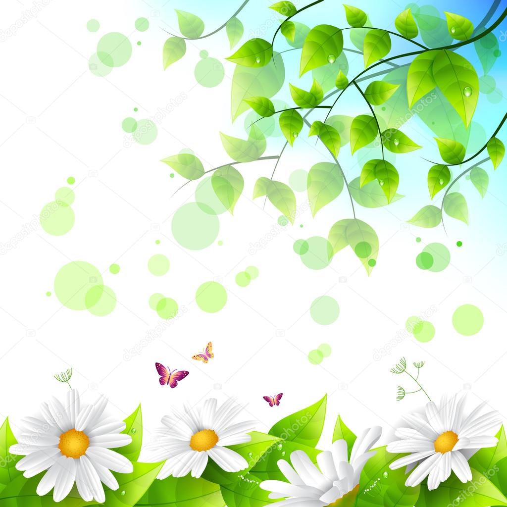 Flower and leaf background