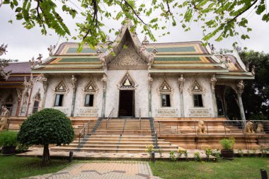 Wat Sa Thong 'daki ünlü tapınak, Tayland Nakhon Pathom' daki Landmark Wat Thai.