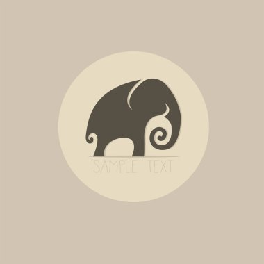 Elephant silhouette vector logo design template. Animal icon. zo