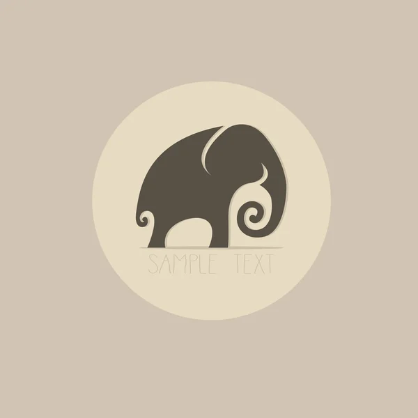 Plantilla de diseño de logotipo de vector de silueta de elefante. Icono animal. zo — Archivo Imágenes Vectoriales