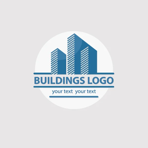 Vector city buildings silhouette logo, icons — Stock Vector