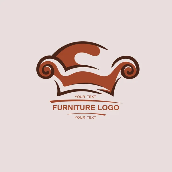 Sofa-Möbel-Logo für Ihr Unternehmen. Element Design Vektor Set — Stockvektor