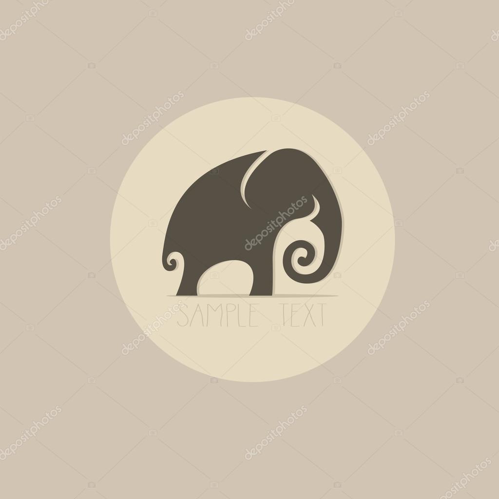 Elephant silhouette vector logo design template. Animal icon. zoo concept.