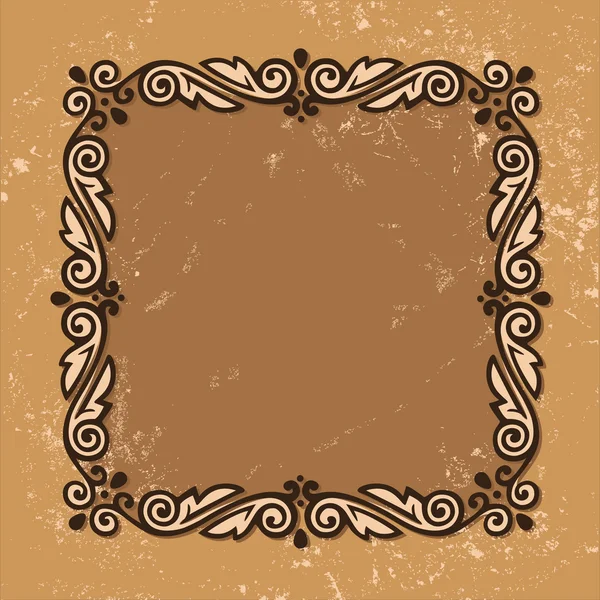 Vector Decoratief frame Design elementen geïsoleerd op Beige Backgr — Stockvector