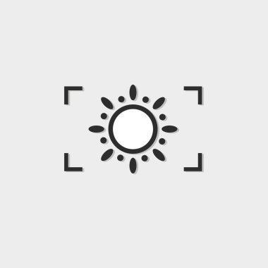 Logo resimleri, vizör kamera logo vektör ayarlayın. Trendy düz geldi