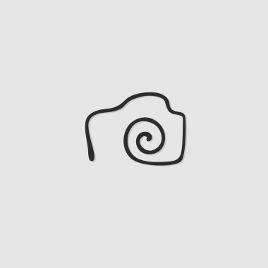 Logo fotoğraf, kamera logo vektör ayarlayın. Trendy düz Hipster kamera 