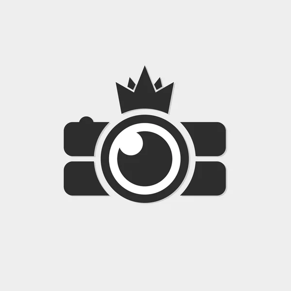 Logo Fotos, visor corona logo vector conjunto. Camer plano de moda — Vector de stock