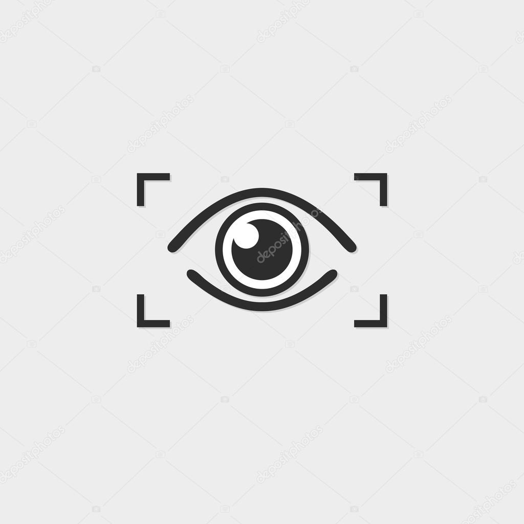 Logo Photos, viewfinder Camera logo vector set. flat eyes photo 