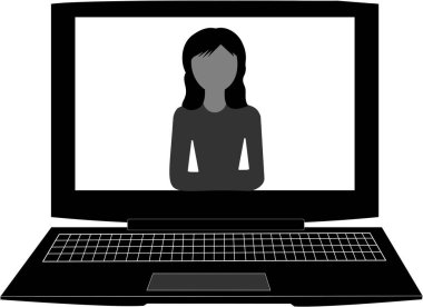 Online dersteki kız. Çevrimiçi eğitime, evde eğitime, uzaklık eğitimine, çevrimiçi eğitime başvurulabilir.