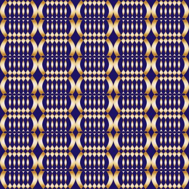  Geometrik dikişsiz desen. Altın yineleyici arka plan. Vektör grafiği. 