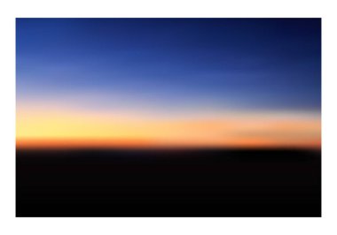  Gün doğumu ya da gün batımı. Günbatımından sonra alacakaranlık. Vektör illüstrasyonu.