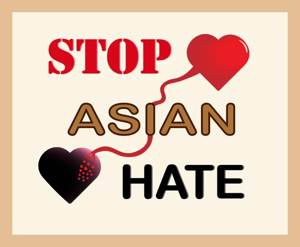 Stop Asian Hate Stopaapihate Conceptual Vector Illustration — Stock Vector