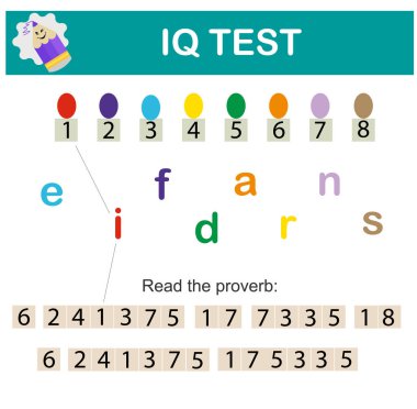 IQ testi. Atasözünü oku. Zeka bulmacası, Görsel zeka. 