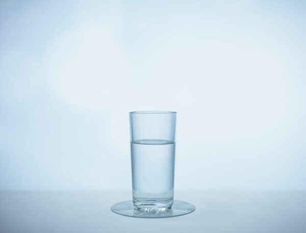Isolated glass of water on white background