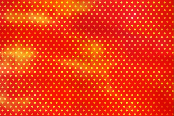 Seamless mönster med gula prickar på kakel silkeslen röd bakgrund Royaltyfria Stockfoton