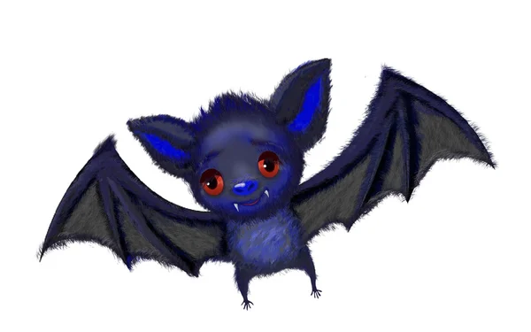 Isolated cute cartoon of a bat flying — Stock Photo, Image