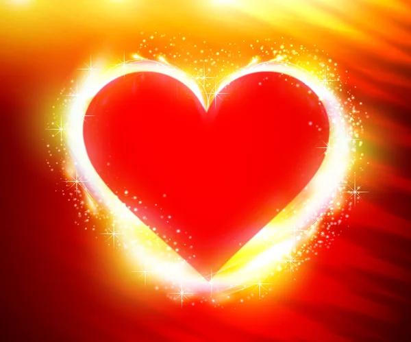 Burning Heart — Stock Photo, Image