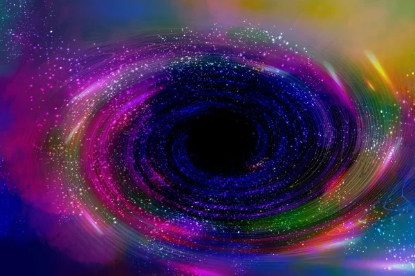 Buraco negro no fundo do espaço — Fotografia de Stock