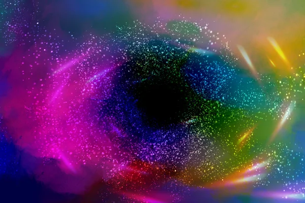 Schwarzes Loch im Weltraum-Hintergrund — Stockfoto