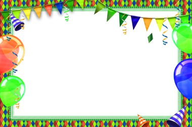 Karnaval balonlar ve nesneleri kutlama arka plan