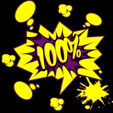 Yüzdeler metni çizgi roman tarzı