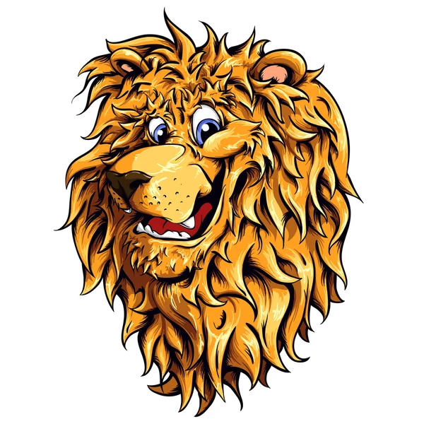 aslan başı vektör illüstrasyonu.