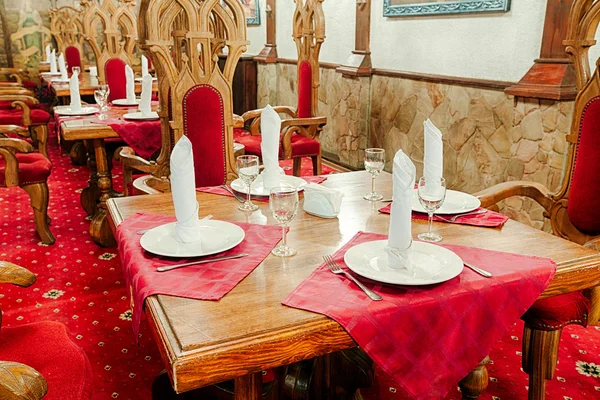 Restaurant with ancient medieval castle interior — Stock Photo, Image