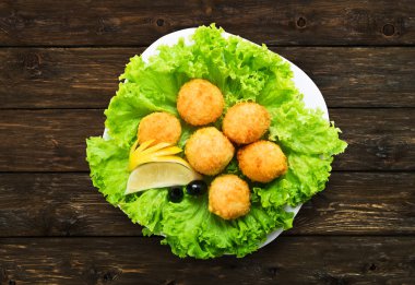 Peynir topları meze zeytinli