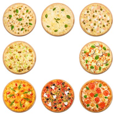 Vejetaryen Pizza ile boşaltmak izole ayarla