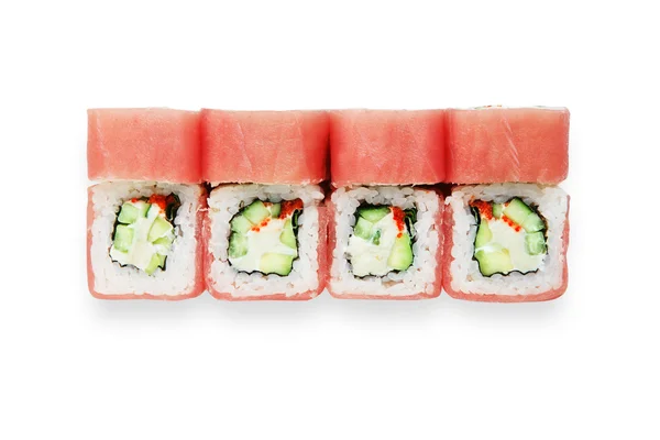 Sushi-Rollen isoliert in Weiß — Stockfoto
