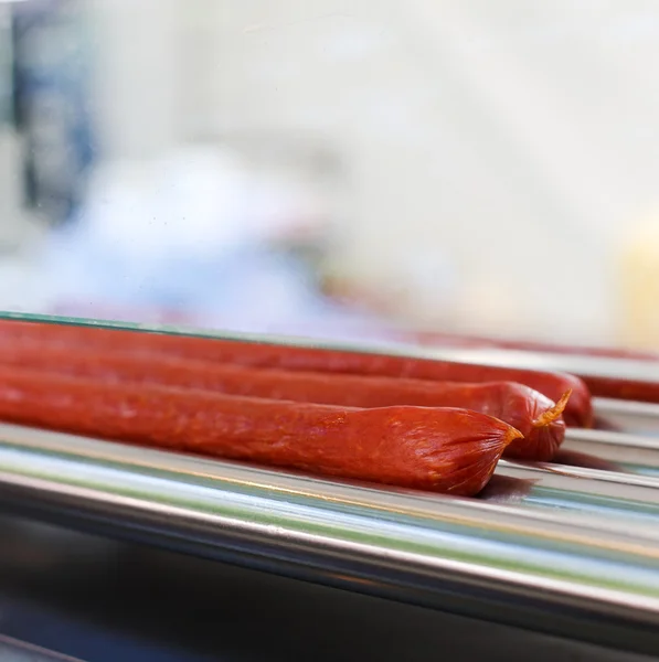 Professional equipment for hot dog preparation — Stock Photo, Image