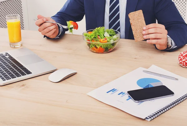 Healthy business lunch top view at table. — Stock Photo, Image