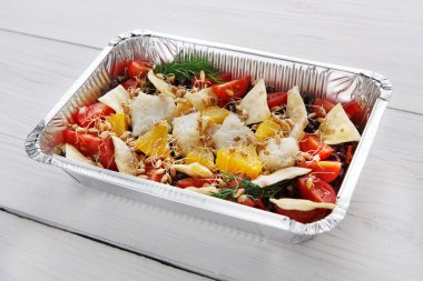 Sağlıklı gıda kutularında, diyet kavramı.