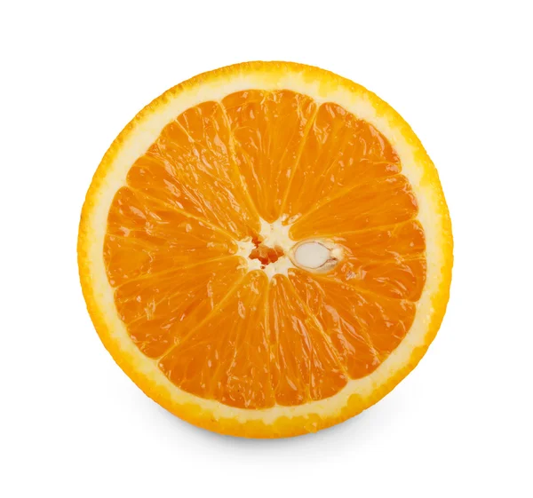 Un agrumes orange frais à gros plan isolé sur fond blanc — Photo