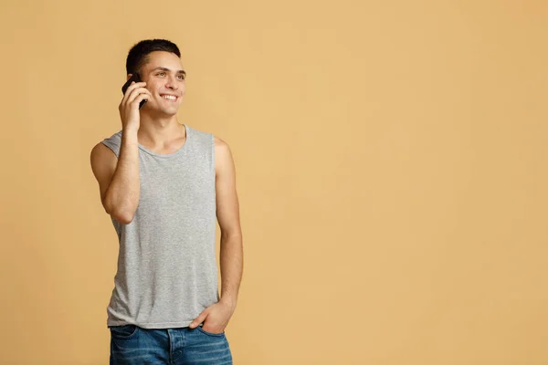 Modern communication and important call during self-isolation at home — Stock Photo, Image