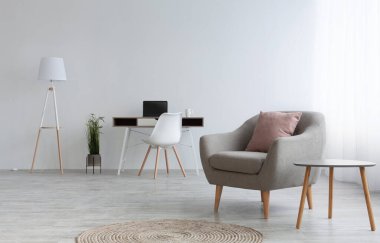 Covid-19 salgını sırasında evde çalışmak için İskandinav ev çalışma alanı tasarımı