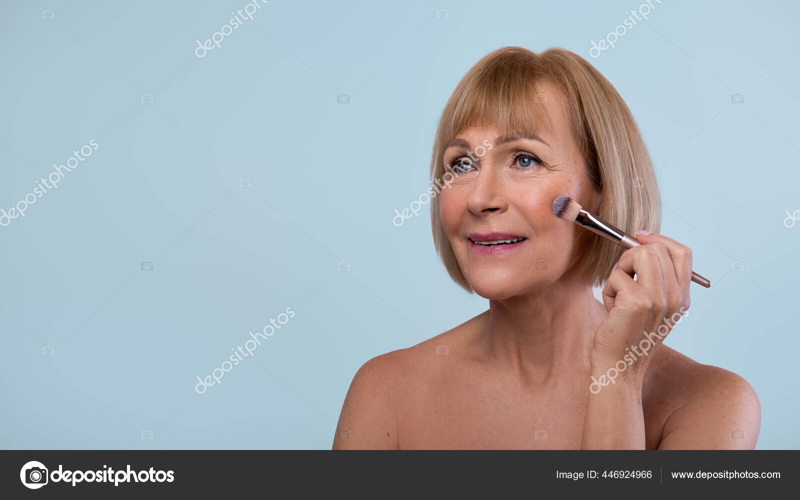 Natural makeup for older Portrait of beautiful senior woman