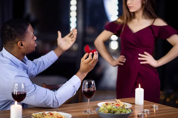 African American Man Begging His White Girlfriend To Marry Him