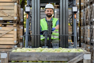 Depo, eko elması iş konsepti