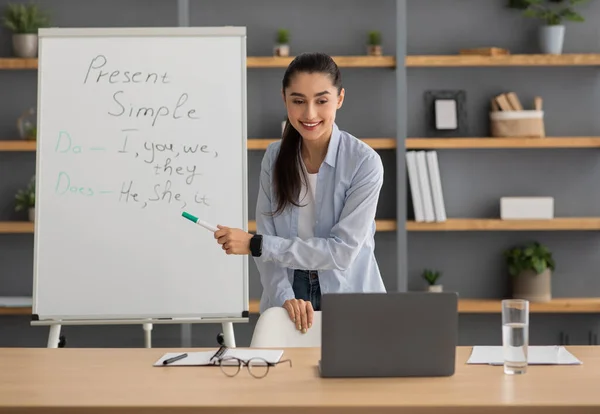 Aprendizaje a distancia, distancia virtual, clase en línea en videollamada con profesor, tutor, estudio en casa —  Fotos de Stock