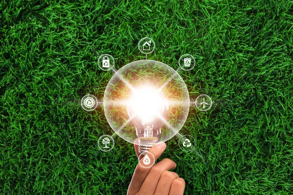 Idea, green power, eco business, riciclo e cura del pianeta — Foto Stock