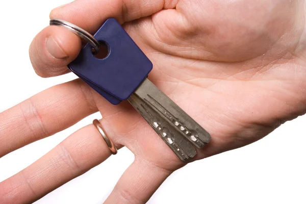 The man's hand with keys — Stock Photo, Image
