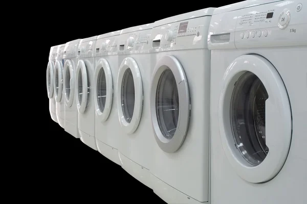 Righe di lavatrici — Foto Stock