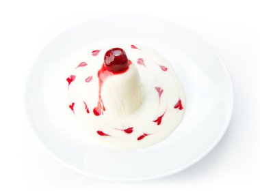 Restoran gıda izole - panna cotta tatlı