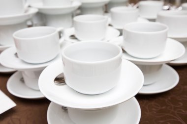 Catering - satır bardak çay tablo için servis