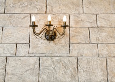 Tuğla duvar avize mum tarzı