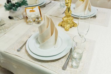 Güzel organize olay - Ziyafet tablo closeup hizmet