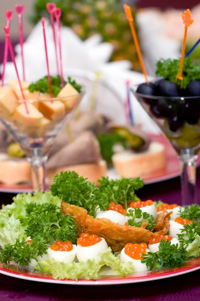 Catering - caviar appetizer — Stock Photo, Image