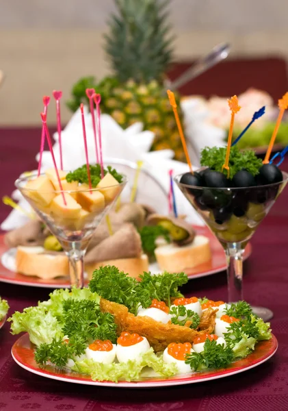 Catering - caviar appetizer — Stock Photo, Image