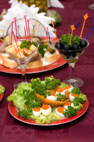 Catering - caviar appetizer — Stock Photo, Image